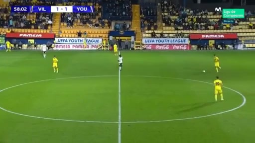 UEFA YL U19 Villarreal U19 Vs Young Boys U19 Pacheco A. Goal in 58 min, Score 2:1