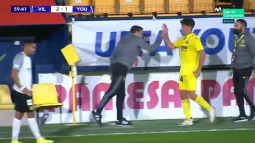 UEFA YL U19 Villarreal U19 Vs Young Boys U19  Goal in 60 min, Score 2:2