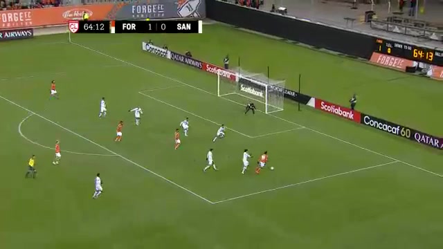 1808 Forge FC Vs Santos De Guapiles 64 skor gol Mo Babouli, skor 2:0