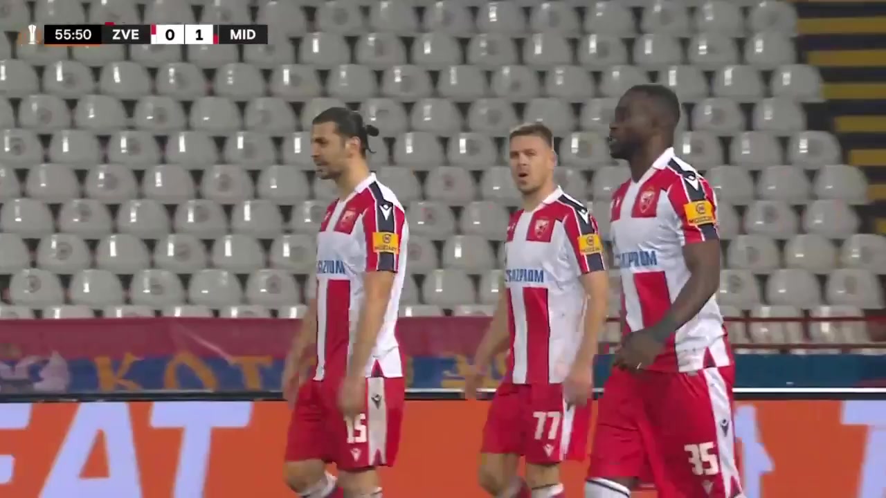 113 Crvena Zvezda Vs Midtjylland 55 skor gol , skor 0:1