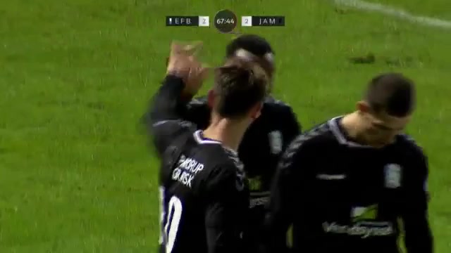 DEN D1 Esbjerg Vs Jammerbugt Gavranovic Goal in 68 min, Score 2:2