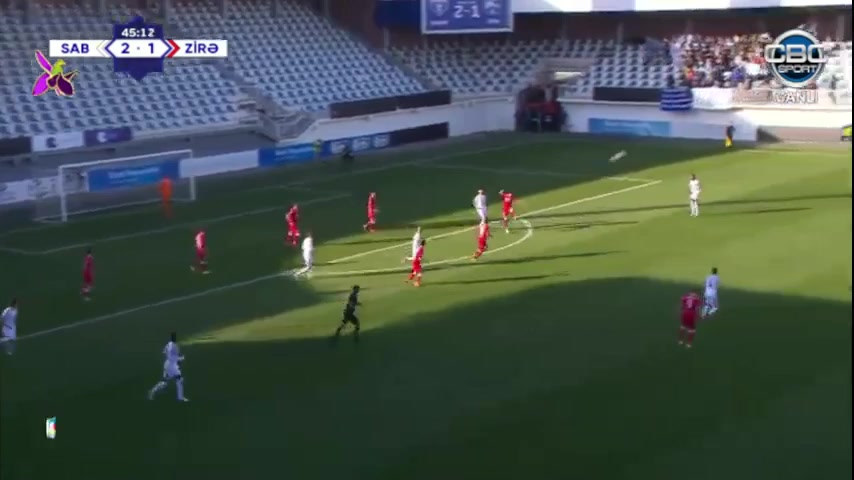 613 Sabah FK Baku Vs Zira FK 45+ skor gol , skor 3:1