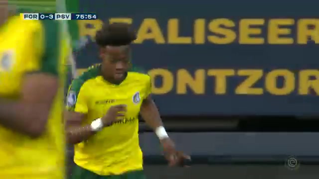 HOL D1 Fortuna Sittard Vs PSV Eindhoven Ramalho Andre Goal in 76 min, Score 1:3