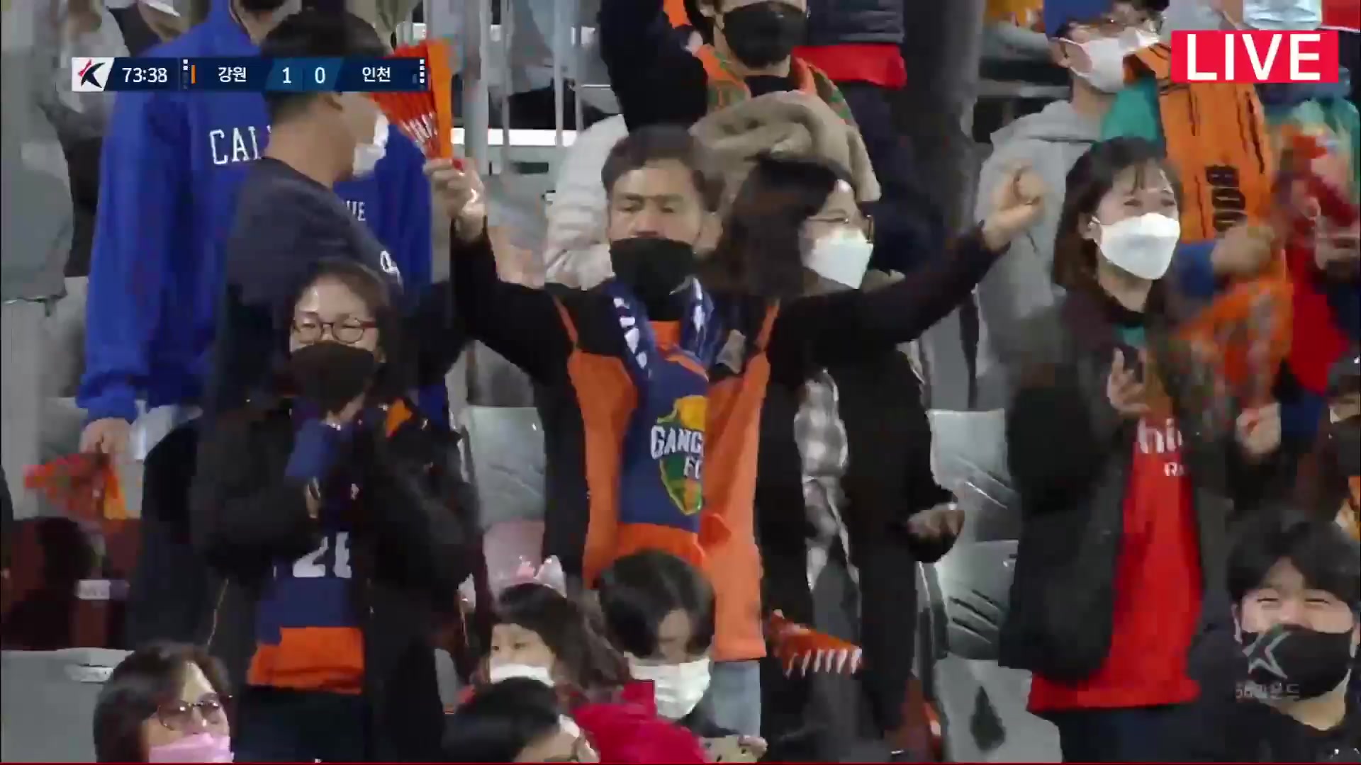 KOR D1 Gangwon FC Vs Incheon United Dae-woo Kim Goal in 74 min, Score 1:0