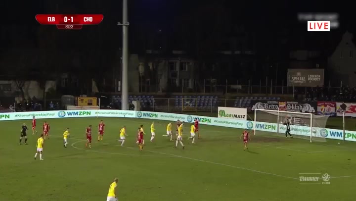 POL D2 Olimpia Elblag Vs Chojniczanka Chojnice Krawczun Goal in 83 min, Score 1:1