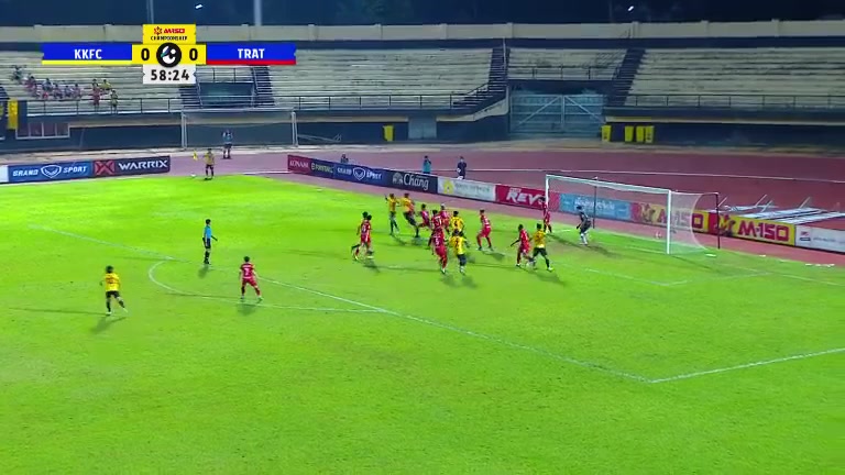 1048 Khonkaen FC Vs Trat FC 60 skor gol , skor 1:0