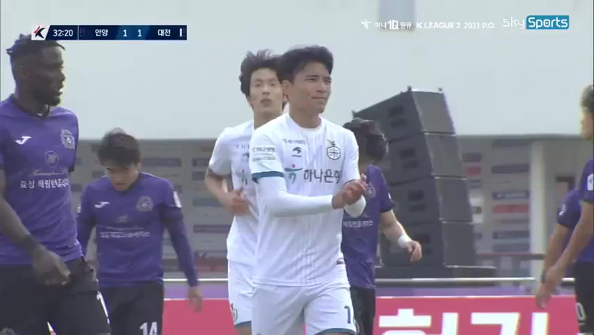 KOR D2 FC Anyang Vs Daejeon Citizen Park Jin Seop Goal in 31 min, Score 1:1