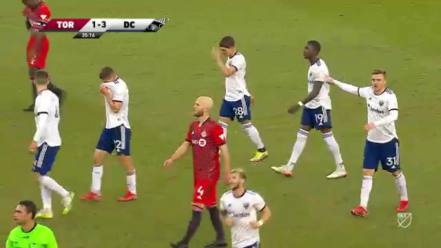 MLS Toronto FC Vs DC United  Goal in 35 min, Score 1:3