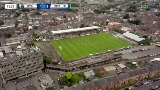 IRE PR Bohemians Vs Drogheda United Ross Tierney Goal in 75 min, Score 2:1