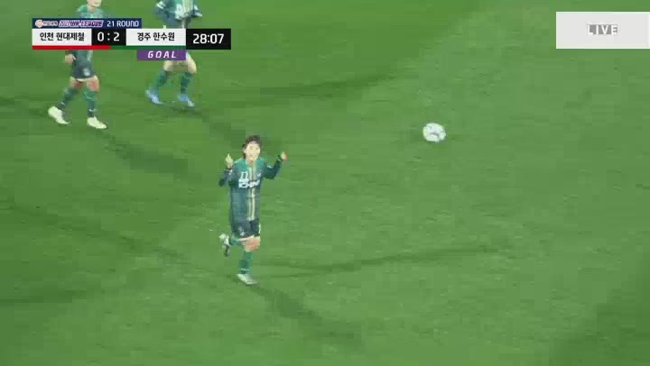 KOR WD1 Hyundai Steel Red Angels (w) Vs Gyeongju FC (w) Kang Yu Mi Goal in 28 min, Score 0:2