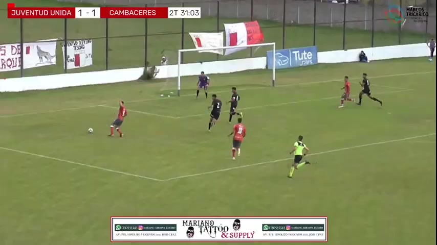 ADT M Juventud Unida Vs Defensores de Cambaceres Ferreira Goal in 76 min, Score 1:2