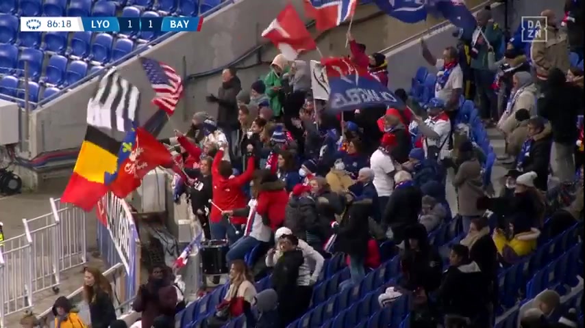 UEFA WUC Lyon (w) Vs Bayern Munchen (w)  Goal in 86 min, Score 2:1
