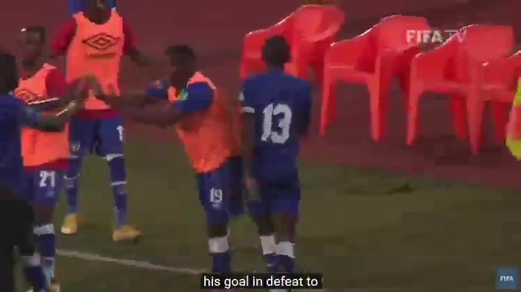 WCPAF Congo Vs Namibia Peter Shalulile Goal in 41 min, Score 0:1