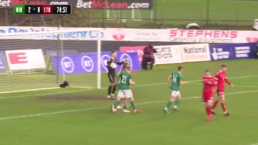 UEFA  U21Q Northern Ireland U21 Vs Lithuania U21 Alfie Mccalmont Goal in 75 min, Score 3:0