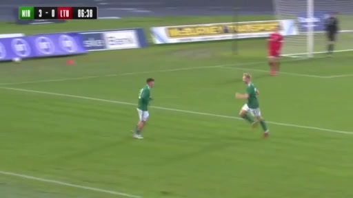 UEFA  U21Q Northern Ireland U21 Vs Lithuania U21 Christopher Conn Goal in 87 min, Score 4:0