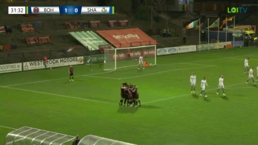 IRE PR Bohemians Vs Shamrock Rovers Lee Grace Goal in 31 min, Score 1:0