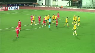 歐青U21外 直布羅陀U21 Vs 威爾斯U21 84分特裏·泰勒進球,比分0:6