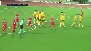 歐青U21外 直布羅陀U21 Vs 威爾斯U21 88分瑞安.阿斯特利進球,比分0:7