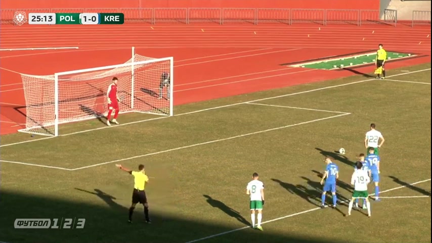 UKR D2 Polissya Zhytomyr Vs Kremin Kremenchuk Vasyl Grytsuk Goal in 27 min, Score 2:0