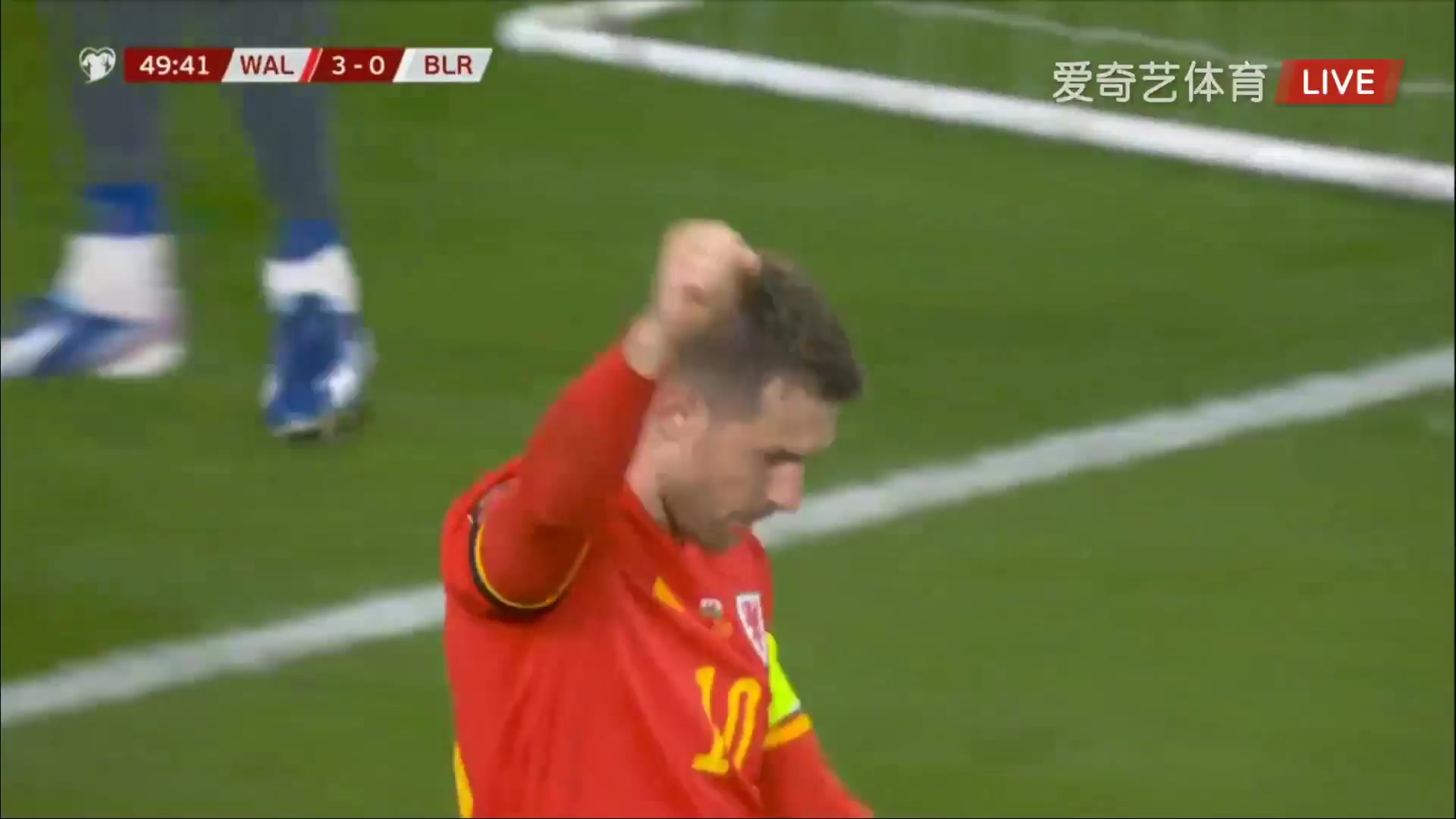 WCPEU Wales Vs Belarus Aaron Ramsey Goal in 49 min, Score 3:0