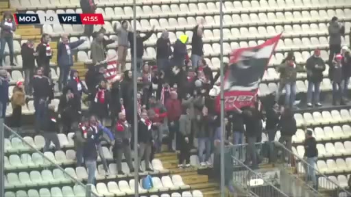 ITA C1 Modena Vs Vis Pesaro Cannavo Goal in 41 min, Score 1:1