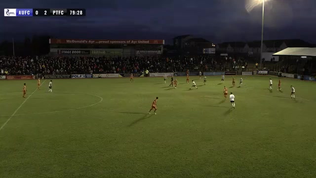 SCO CH Ayr United Vs Partick Thistle Brian Graham Goal in 81 min, Score 0:3