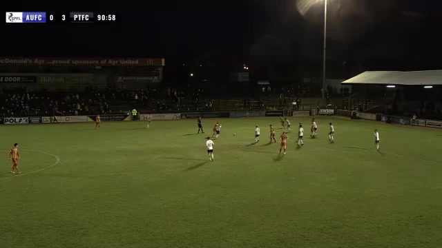 SCO CH Ayr United Vs Partick Thistle Shea Gordon Goal in 91 min, Score 0:4