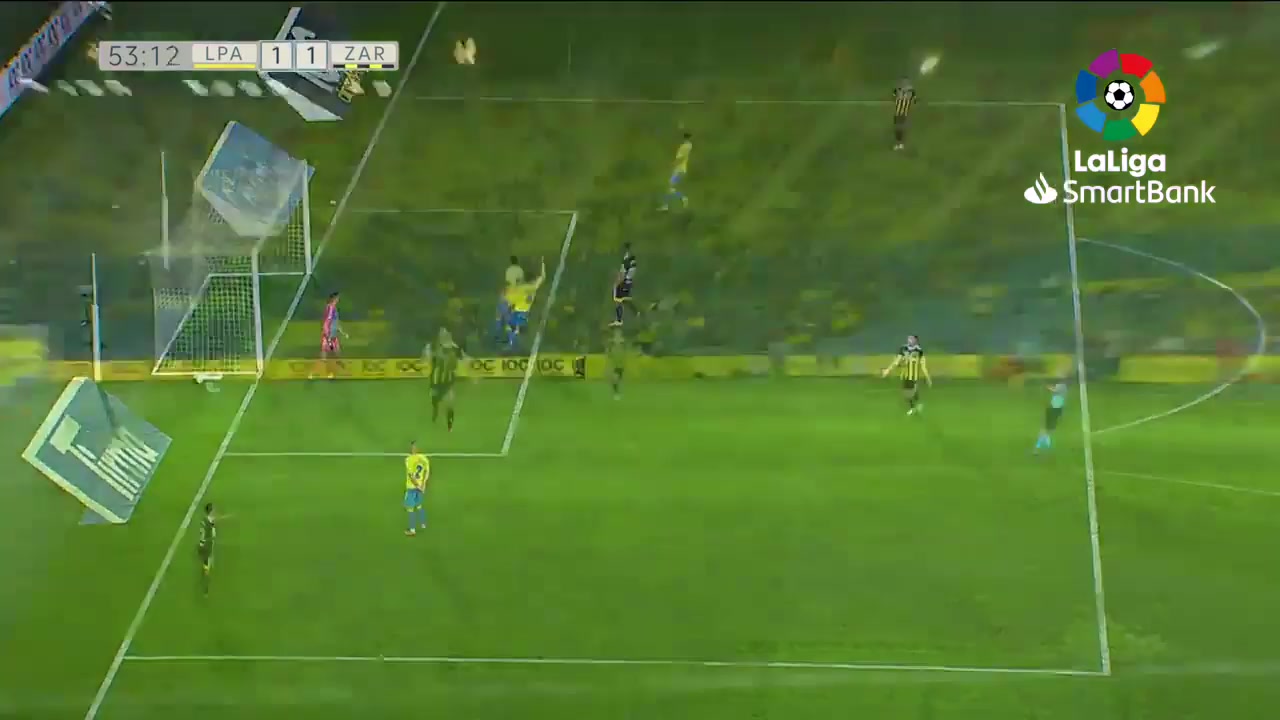 SPA D2 Las Palmas Vs Real Zaragoza Alvaro Gimenez Candela Goal in 54 min, Score 1:2