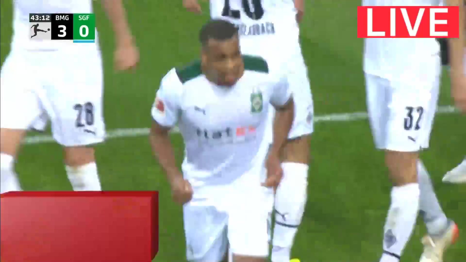 Bundesliga Borussia Monchengladbach Vs Greuther Furth 43 ทำประตู Alassane Plea ประตู, ทำคะแนน 3:0