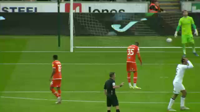 ENG LCH Swansea City Vs Blackpool 34 ทำประตู Joel Piroe ประตู, ทำคะแนน 1:0