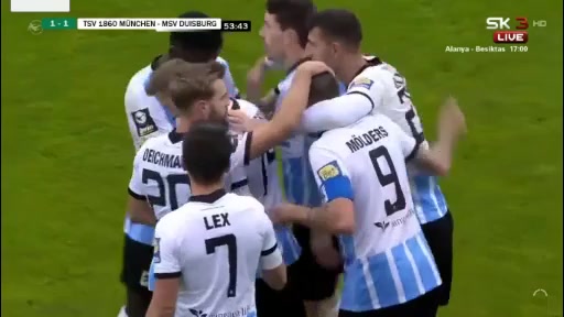 GER D3 TSV 1860 Munchen Vs MSV Duisburg 53 phút Vào, ghi bàn 2:1