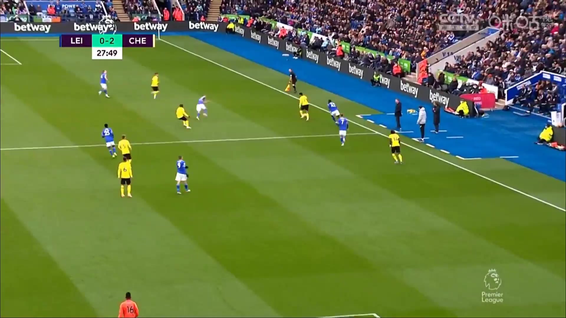 EPL Leicester City Vs Chelsea Ngolo Kante Goal in 27 min, Score 0:2