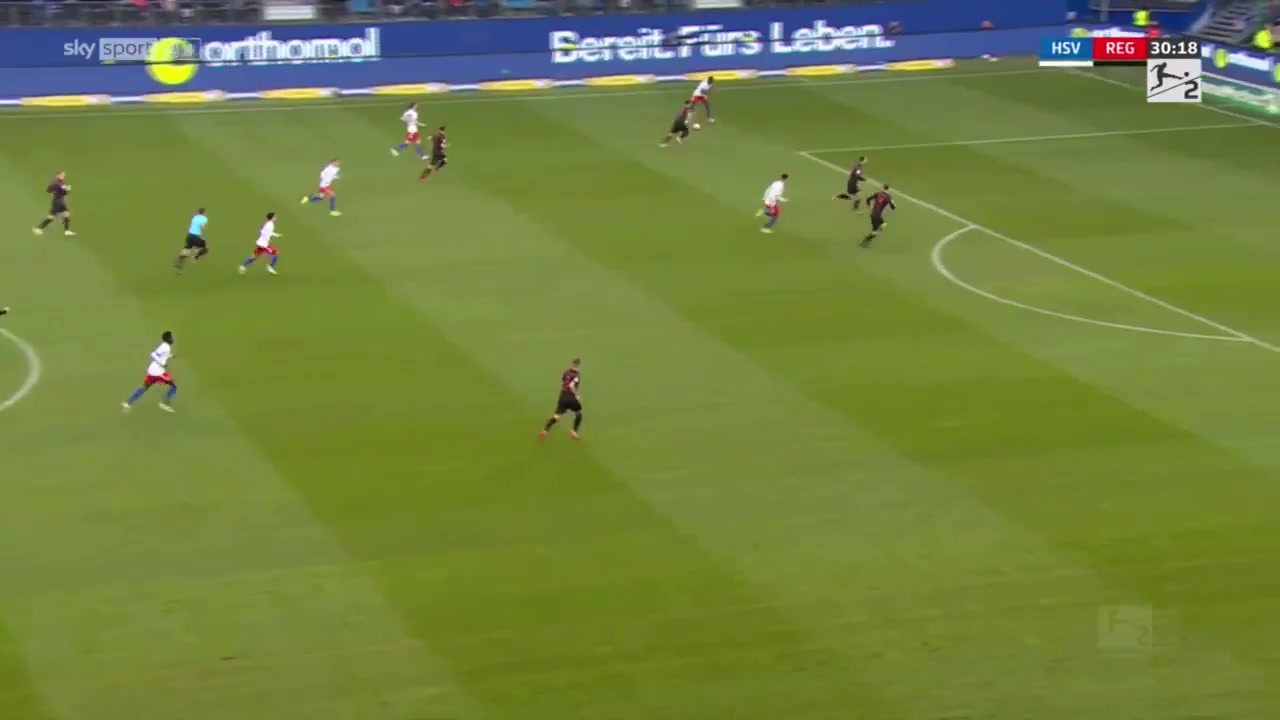 GER D2 Hamburger SV Vs Jahn Regensburg Jan-Niklas Beste Goal in 30 min, Score 1:0