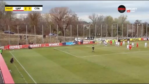 BUL D1 Tsarsko Selo Vs Slavia Sofia Martin Kavdanski Goal in 72 min, Score 2:4