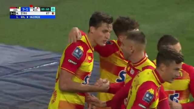 POL PR Jagiellonia Bialystok Vs Wisla Krakow Michal Zyro Goal in 87 min, Score 3:1