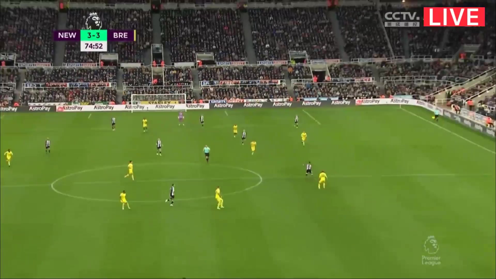 EPL Newcastle United Vs Brentford 75 phút Allan Saint-MaximinVào, ghi bàn 3:3