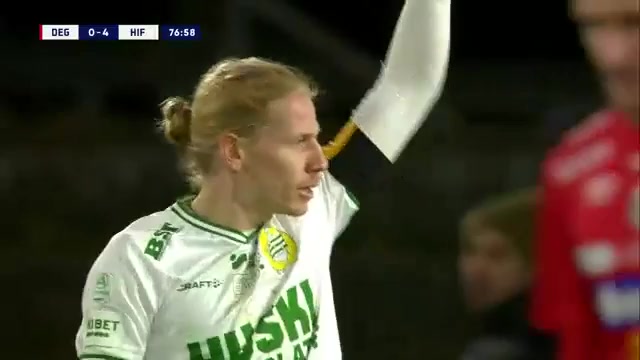 SWE D1 Degerfors IF Vs Hammarby Gustav Ludwigson Goal in 77 min, Score 0:4