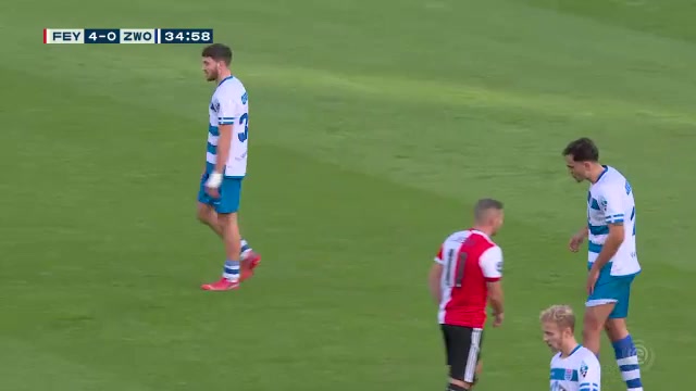 HOL D1 Feyenoord Vs PEC Zwolle Guus Til Goal in 34 min, Score 4:0