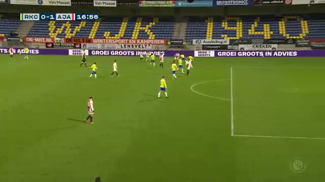 HOL D1 RKC Waalwijk Vs AFC Ajax Sebastien Haller Goal in 18 min, Score 0:1