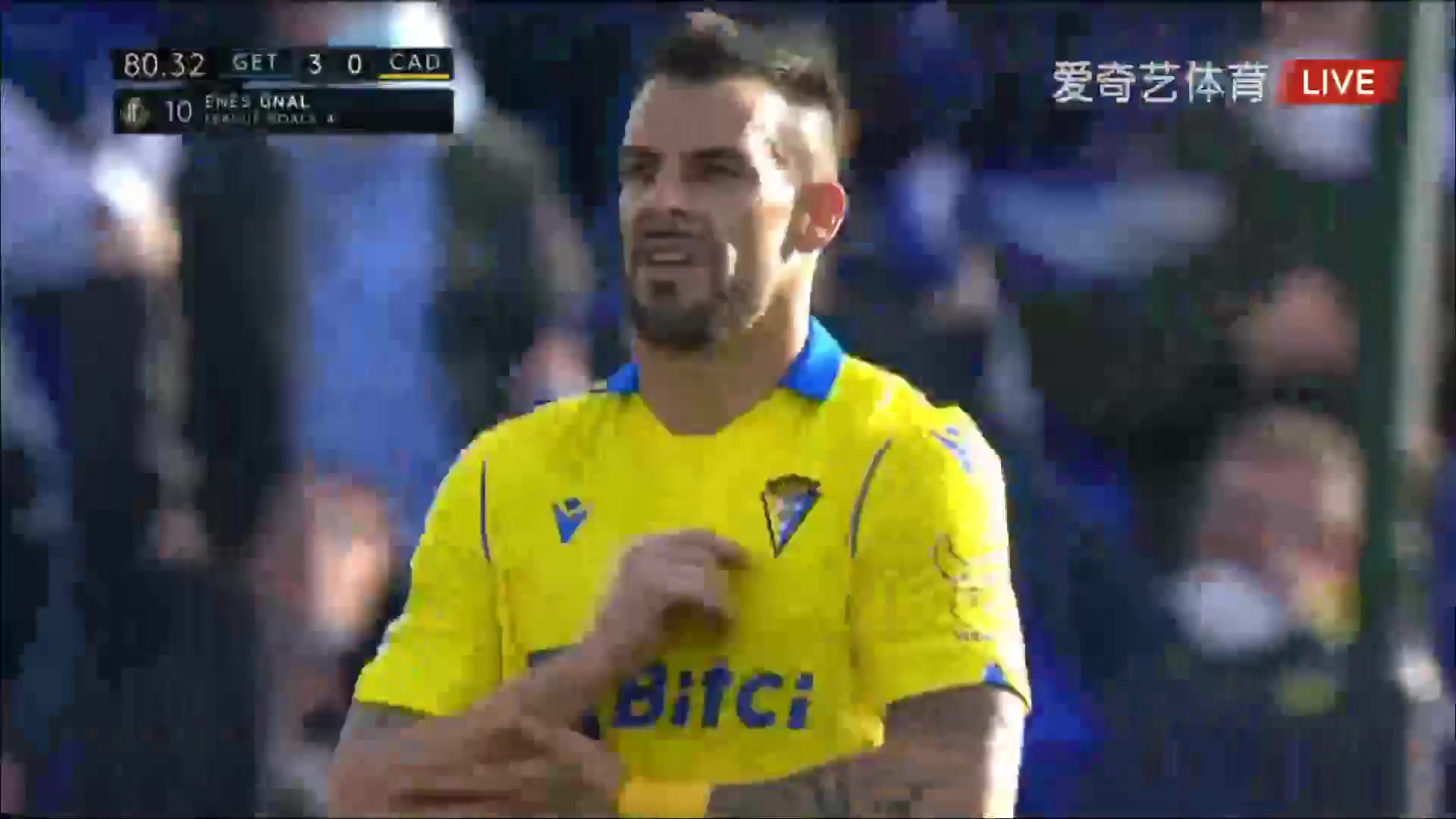 Laliga1 Getafe Vs Cadiz 80 ทำประตู Enes Unal ประตู, ทำคะแนน 3:0