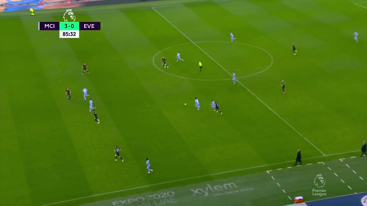 EPL Manchester City Vs Everton Bernardo Mota Veiga de Carvalho e Silva Goal in 85 min, Score 3:0