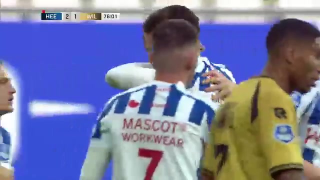 HOL D1 SC Heerenveen Vs Willem II Nick Bakker Goal in 76 min, Score 2:1