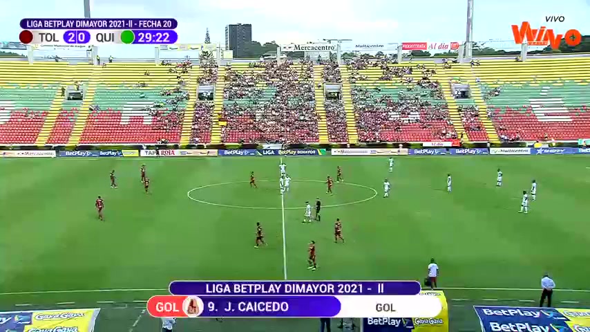 COL D1 Deportes Tolima Vs Deportes Quindio 28 phút Juan Fernando Caicedo BenitezVào, ghi bàn 2:0