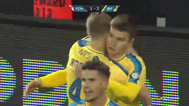 DEN SASL Midtjylland Vs Brondby IF 40 ทำประตู Mikael Uhre ประตู, ทำคะแนน 1:2