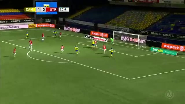 HOL D1 SC Cambuur Vs FC Utrecht Roberts Uldrikis Goal in 22 min, Score 1:0