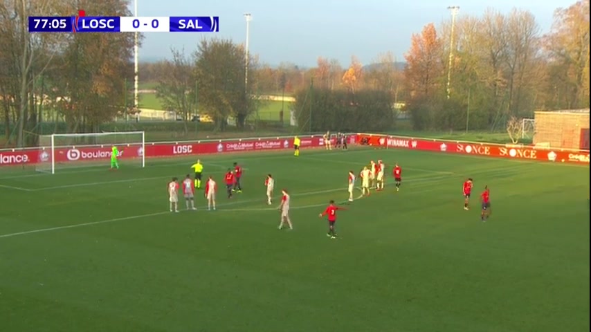 1327 Lille U19 Vs Red Bull Salzburg U19 77 skor gol Boula Mpembele Exauce, skor 1:0