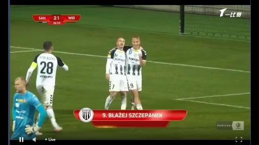 POL D1 Sandecja Nowy Sacz Vs Widzew lodz Szczepanek Goal in 66 min, Score 2:1