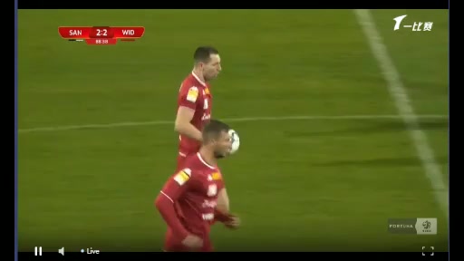 POL D1 Sandecja Nowy Sacz Vs Widzew lodz Tomczyk Goal in 88 min, Score 2:2