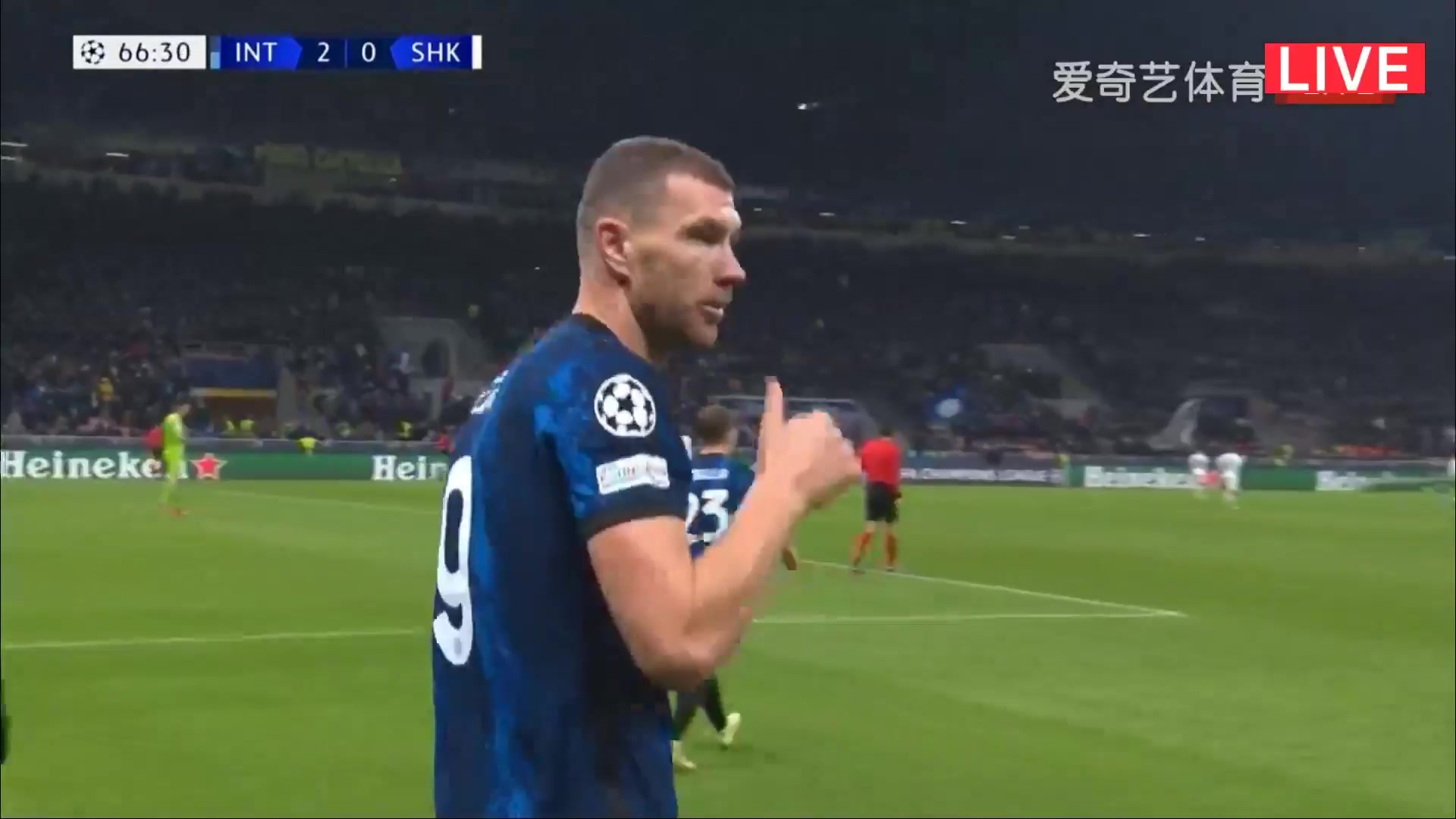 UEFA CL Inter Milan Vs FC Shakhtar Donetsk Edin Dzeko Goal in 66 min, Score 2:0