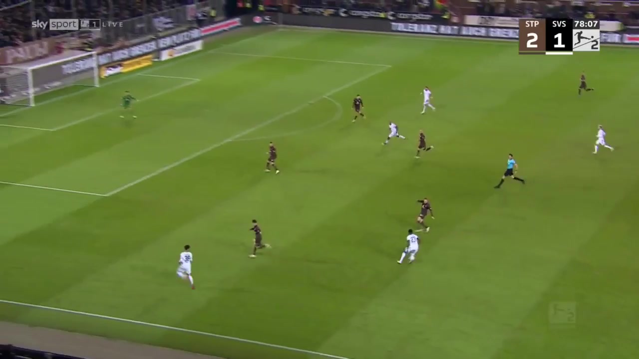 GER D2 St. Pauli Vs SV Sandhausen 78 phút Daniel-Kofi KyerehVào, ghi bàn 3:1